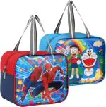 LINOX Best Quality 3D DORAEMON & SPIDERMAN School Office Picnic Unisex Tiffin bag Waterproof Lunch Bag (Red, Blue, 4.5 L)