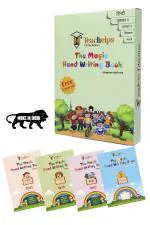 TEACHELPS Hindi Magic Copy Writing Book | Varnamala | Word | Ginti | 4 Book | 1 Pen Set