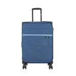 Safari Duvet TSA Lock 8 Wheels 57 Cms Small Cabin Trolley Bag Soft Sided Polyester 360 Degree Wheeling System Luggage, Trolley Bags for Travel, Suitcase for Travel, Blue