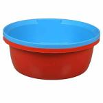 Tidyhomz Red and Sky Blue Plastic Tub 18 Ltrs Pack of 3