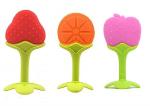 Grest Silicone Fruit Shape 3 Piece Of Teething Soft Sensory Teether / Pacifier For Baby ( Strawberry, Orange & Apple )