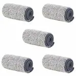 Upkaranwale PowerClean Flat Microfiber Small Refill Two Way Lock for Small Bucket Mop , Easy Floor Cleaning Mop Cloth for Home,Office (32X 12 CM ) 5 Pcs