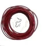 DZY Aluminium Window net Plastic Coated Caravan Curtain Spring Cord Cable kit with Hook and Eyes ||3 Mtr Wire || 2 Big Hook and 2 Small Hook