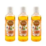 TOPALE'S Premium Wooden cold Pressed Flaxseed Oil pack of 3 each 100ml
