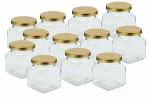 Pure Source India Crystal Clear Glass Jar Container Airtight 100 Gm, 24 Piece, Clear