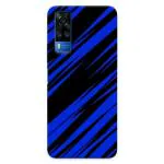 MobiEra Vivo Y31 Blue Zebra Design Plastic Hard Case Cover