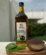 Tarai Organic Farms | Black Mustard Oil | Cold Pressed Mustard Oil for Cooking | Healthy Mustard Oil, No Trans Fats (1 Lit - Glass Bottle)
