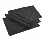 Yellow Weaves Jute Texture Table Mats / Placemat 6 Pieces (Black, 32 X 47 CM)