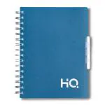 Navneet HQ| 5-Subject Notebook - Blue with PP cover| Spiral Bound Notebook| Single Line Notebook| A5 Size - 14.8 cm x 21 cm| 300 Pages| Pack of 2
