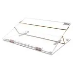Rasper Clear Acrylic Writing Desk Adjustable Height Table Top Elevator Inclined Book Reading Stand Slant Office Table Elevator Desk (Standard Size 21x15 Inches) Most Heavy 12MM with 1 Year Warranty