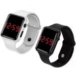 PERKONS Saacreation SQUARE BLACK LED TRENDY COMBO PACK OF 2 Digital Watch - For Boys & Girls SQUARE BLACK LED TRENDY COMBO PACK OF 2