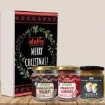 Christmas Special Gift Hamper - Spiced Turmeric Latte (90g) + Activated Caramalised Coffee Walnuts (100g) + Activated Cinnamon Chilli Almonds (100g)