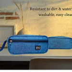 Goldline 2.5L Bag with Zipper for Office,Travel/ Pouch for Girls & Boys (22x11x10cm,Blue)