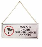 THW Stainless Steel Hanging & Self Adhesive YOU ARE UNDER SURVEILLANCE OF CCTV Signage Board (5\