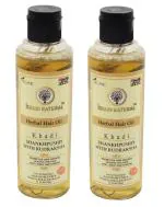 Khadi Natural Herbal Shankhpushpi with Rudraksha Hair Oil 210 ML - Nourishing and Revitalizing Hair Treatment for Strength and Shine - Ayurvedic Haircare Pack 2