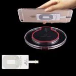Classico Qi Certified Fast Wireless Charger + Wireless Charging Receiver Coil for iPhone 5 5S,5C 6 6S, 6S Plus 7 & 7 Plus (for Fast Charging Use only Certified 1-2Amp Charging Dock/Adapter)
