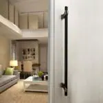 Lapo Black Aluminium Round Door Handles For Main Door 24 inch