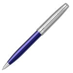 Scrikss Ball Point Pen Blue Brass Body Chrome Plated Line Pattern Brass Cap Twist Mechanism Oscar 39 Series Modern And Elegant Pen Ideal For Gifting Using In Office Home