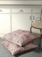 Romee Grey Ethnic Motifs Chenille Cushion Cover - 24 X 24 (Set Of 2)