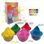 DealBindaas Rangotasav Holi Colour Herbal Gulal 250 GMS, Holi Color Powder (5pcs X 50gm) Pack of 4