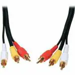 KP Original battery-3RCA Stereo Audio Video Cables VCR, DVD, HD-TV, and Speakers