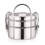 FIRST FRONT Stainless Steel Lunch Box 2 Pcs and, MultiColour, (pack of 1) l Kitchen Tools l Essential Kitchen Tools l Tools l Kitchen l Utensils l Stainless Steel Tools l Steel Kitchen Tools l Metal Tools