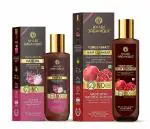Khadi Organique Red Onion Hair Oil & Pomegranate Hair Shampoo for Hair Fall & Dandruff | Khadi Oil | Khadi Shampoo for Women & Men | Pack of 2