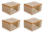Vyora Saree Covers Set Of 4 Storage Bags Combo Pack Of 4 Garment Organizer (Orange)