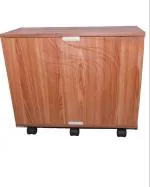 SHINE Wooden Trolley with Battery Tray for Inverter Battery (Red Color)