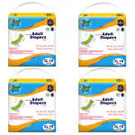 BON BON Premium Extra Large Adult Diaper Disposable Tape Style (XL- 43-67 INCH) Adult Diaper XL 40 PCS Multiple Tape Fastners Over Night Protection Ultra Leak Guard and Anti-Bacterial Absorbent Core (XL Pack of 4)