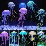Aquarium Decoration Action Toy - Jelly Fish - Medium - Glowing Effect Cute Move ** COLOURFUL **