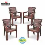MAHARAJA Singham 102 Home, Office & Restaurant Plastic Outdoor Chair  (Copper, Set of 4, Pre-assembled)