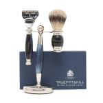 Truefitt & Hill Shaving Razor Brush Edwardian Fusion Royal Shaving Set