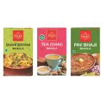 Shudh Pari Combo of Shahi Biryani Masala ( 50 g ) , Tea Chai Masala ( 50 g ), Pav Bhaji Masala ( 50 g ) ( Pack of 3 ) - Authentic, Aromatic,Flavourful Spice Mix - Easy to Cook