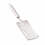 INDIGO Stainless Steel Big Hole Cheese Grater with Pipe Handle, Silver