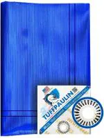 TUFFPAULIN 40FT X 40FT 120 GSM Blue Printed Tarpaulin Tirpal Tadpatri Tharpai Thadika, Extra Strong, Reinforced Eyelets, UV Resistant, 100Percentage Waterproof Virgin, 6 Layer MLCL 3D Rib Technology,1 No.