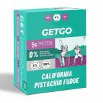 GetGo California Pistachio Fudge Protein Bar Pack of 12 (22g each), Healthy Snack, High in Protein, Made From Nuts and Dates, No Added Sugar