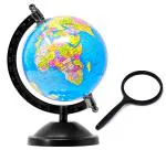 zest 4 toyz Globe for Kids STEM STEAM Educational World Globe with Magnifying Glass for Kids /Political Globe//Office Globe/Globes for Students (C-Small ) Black