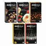 Manforce Premium Range Combo Pack, 5 Flavours 50 Pieces (Pack of 5)
