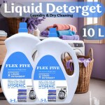 FLEXFIVE Ariel Detergent Liquid 10 Liter Blue | Gentle on Clothes | Refreshing Fragrance | Bleach-free and phosphate-free Formulation