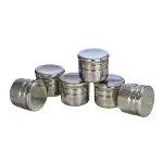SERENE Stainless Steel Small Containers with Airtight Lids | Multipurpose Kitchen Storage Jars [982, 200 ML Each, Set of 6]