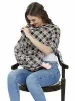 Feather Hug Floral Paint Cotton Nursing Covers for Mothers