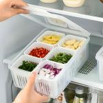 SAMEZONE Fridge Storage Box (6 Compartment Fridge Storage box)