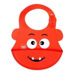 Mee Mee Baby Silicone Feeding Bibs Washable|Waterproof Baby Bib for 0-3, 6-12 Months,New Born, 1-2 Years(Red)