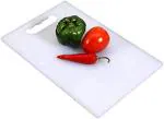 Shopimoz Vegetable Plastic Cutting Board, Chopping Board for Kitchen (White)