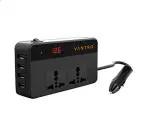 Vantro Car Power Inverter 200W with 4 USB & 2 AC Port with Digital Display and QC3.0