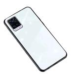Aloin Redmi Note 10 White Toughened Glass Back with TPU Bumper Case Cover