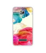 Casotec Colored Smoke Design Printed Silicon Soft TPU Back Case Cover for Micromax Canvas Spark 3 Q385