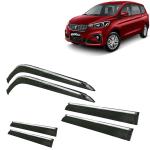 Kingsway Car Wind Deflectors Rain Guard Window Visor for Maruti Suzuki Ertiga 2018, 2019, 2020, 2021, 2022 Model, Car Door Visor with Chrome Lining Online India, Car Sun Shades