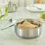 Borosil Insulated Stainless Steel Roti Server (2.5 L, Sliver)